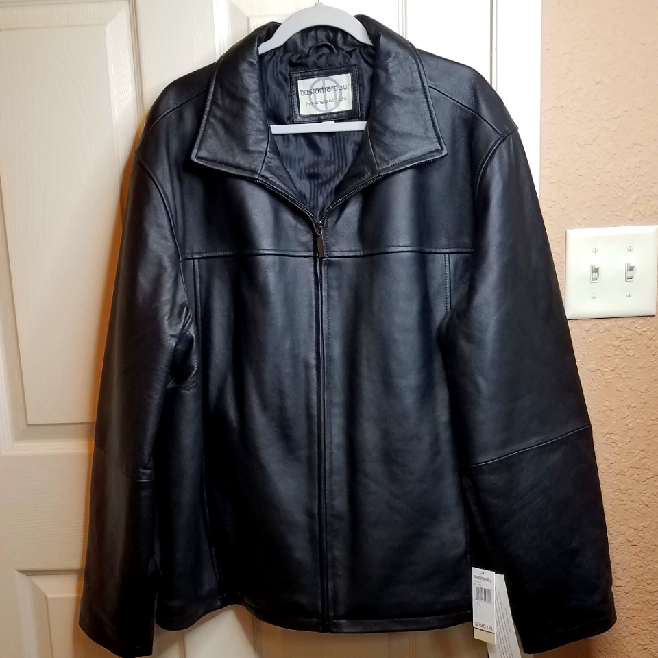 Boston Harbour Mens Nwt Genuine Leather Jacket